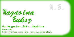magdolna buksz business card